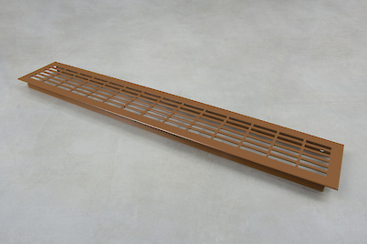 Вентиляційна решітка Zobal алюмінієва 80x480, світло-коричнева