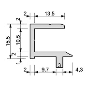 Профиль верхний А к настенной системе Zobal
