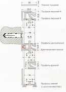 Профиль нижний к настенной системе Zobal, длина 3,5м