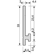 Крепление монтажное к настенной системе Zobal, длина 50мм