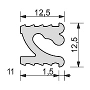 Профиль врезной к настенной системе Zobal, длина 3,5м