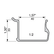 Алюмінієва полиця для прянощів до настінної системи Zobal, довжина 330мм