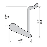 Крюк длина 15 мм к настенной системе Zobal