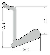 Гак довжина 330 мм до настінної системи Zobal