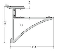 Держатель стеклянной полки 10 мм