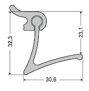 Напрямна (профіль) для навішування гачка настінної системи Zobal, довжина 3,5м