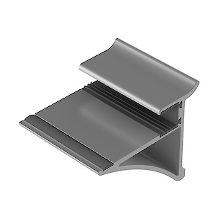 Профіль тримач скляної полиці товщиною 10 мм до настінної системи Zobal, довжина 3,5м