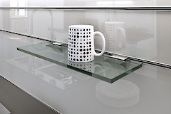 Профіль тримач скляної полиці товщиною 10 мм до настінної системи Zobal, довжина 3,5м