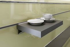 Тримач полиці з ДСП (MDF) товщиною 28мм до настінної системи Zobal, довжина 3,5м