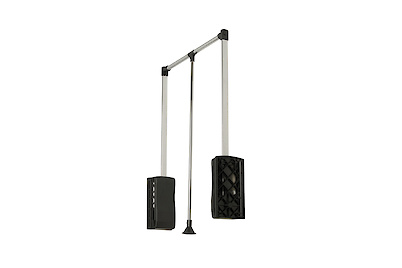 Пантограф GTV для одягу телескопічний ST6083 з масляним амортизатором модуль 645-910мм (8кг), хром/чорний (PG-ST6083-20)