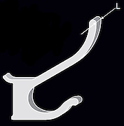 Вішалка для одягу 15мм до настінної системи Zobal