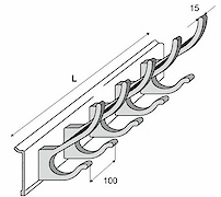 Вешалка компактная для одежды 500мм к настенной системе Zobal
