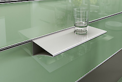 Настінна система Zobal полиця алюмінієва довжина 100мм