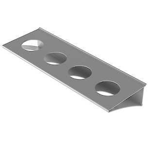 Настенная система Zobal полка для 4 стаканов длина 394мм