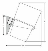 Держатель стакана угловой (наклонный) к настенной системе Zobal