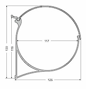 Настінна система Zobal полиця для паперових рушників довжина 235 мм