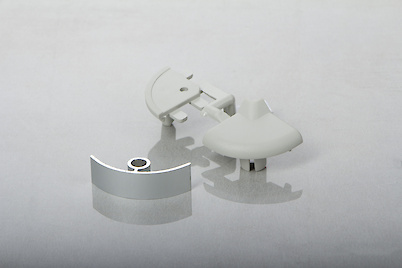 Куточок зовнішній 90 градусів Scilm до отбортовки h=20мм с заглушкой сірий