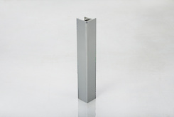 Куточок зовнішній 90° Scilm до пластикового цоколю H=150 під алюміній гладкий