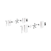 З'єднувач Hettich передньої панелі для DesignSide, під прикручування InnoTech Atira / InnoTech  Під прикручування Пластик