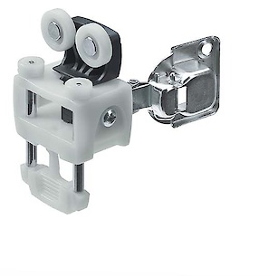 Ходовой элемент, вес створки до 12 кг, с функцией самозакрывания Hettich WingLine L, левый (9237488) (верхний ролик)