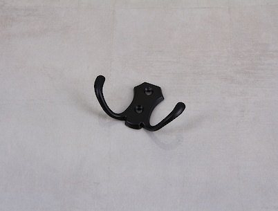 Меблевий гачок GTV K24-B0 подвійний, чорний матовий