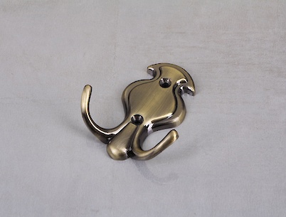 Меблевий гачок GTV ORVIETO B0 подвійний, антична латунь