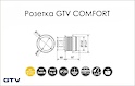 Настольный вертикальный удлинитель для  4 розеток GTV COMFORT, встраиваемый серый