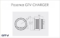 Настольный удлинитель для розетки и USB GTV, встраиваемый CHARGER серый