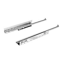 Направляющая Hettich Quadro 25 частичного выдвижения с системой Push to open L=400 мм, ДСП 18мм, правая