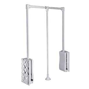 Пантограф GTV для одягу телескопічний ST83115 з масляним амортизатором модуль 875-1200мм (8-10кг), білий (PG-ST83115-10А)