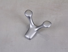 Мебельный крючок GTV TOLEDO B0 двойной, алюминий