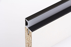 Профіль для фасадів без ручок (ФБР) в верхній модуль під LED-підсвічування L = 5950мм, чорний