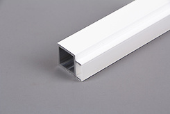 Труба квадратная пустотелая 20х20х2 алюминиевая под LED-подсветку, белая
