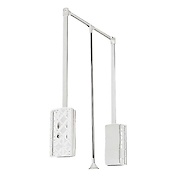 Пантограф GTV для одягу телескопічний 450-600 мм з масляним амортизатором модуль 545-700мм (8кг), хром/білий (PG-ST4560-10)