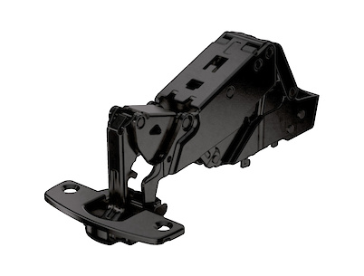 Петля Hettich Sensys 8657i полунакладная с доводчиком, угол открывания 165°, черный обсидиан