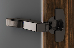 Завіса Hettich Sensys 8639і W45 кутова з дотягувачем, кут відкривання 95 градусів чорна