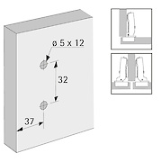 Хрестоподібна монтажна планка Hettich 8099 для Sensys під прикручування з єврогвинтами, ексцентриком h=0 мм (9091803)