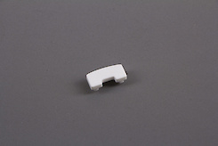 Заглушка до квадратної труби 20x20x2мм з LED біла з отвором