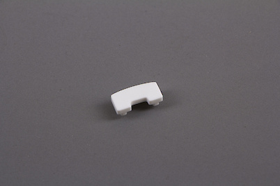 Заглушка к квадратной трубе 20x20x2мм с LED белая с отверстием