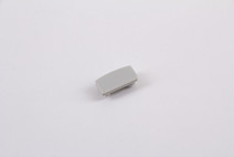 Заглушка к квадратной трубе 20x20x2мм с LED серая без отверстия