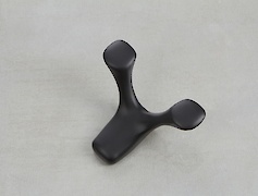 Мебельный крючок GTV TOLEDO B0 двойной, черный матовый