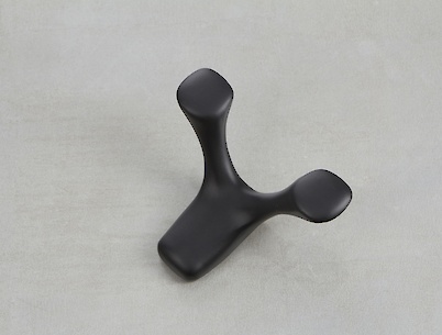 Меблевий гачок GTV TOLEDO B0 подвійний, чорний матовий