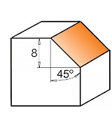 Фреза СМТ для зняття фаски 45 ° D=29 I=8 L=60 S=8