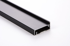 Фасадный рамочный профиль алюминиевый М23 черный BRUSH 