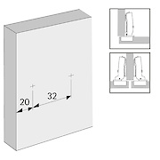 Лінійна монтажна планка Hettich 8099 для Sensys під прикручування h=1.5 мм з ексцентриком чорна (9117471)