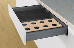 Кріпленя для перегородок OrgaClip для встановлення в профіль Hettich OrgaStripe чорний