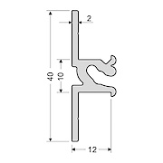 Профіль для кахельної плитки 10мм до настінної системи Zobal довжина 3,5м