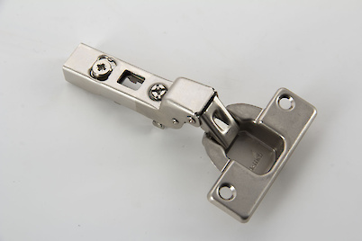 Завіса меблева Hettich Intermat 9943 швидкознімна напівнакладна, кут відкривання 110 градусів нікель