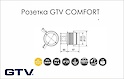 Встраиваемая розетка GTV COMFORT вертикальная на 3 вилки, 2USB, D 100