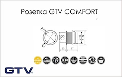 Вбудована розетка GTV COMFORT вертикальна на 3 вилки, 2USB, D 100, алюміній 